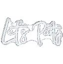 Glossy Clear Neon Let’s Party Sign.webp