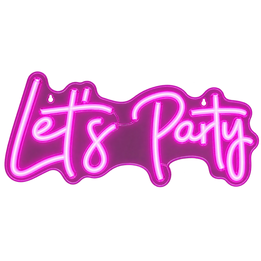 [A-LEDP-01] Let's Party LED sign Pink